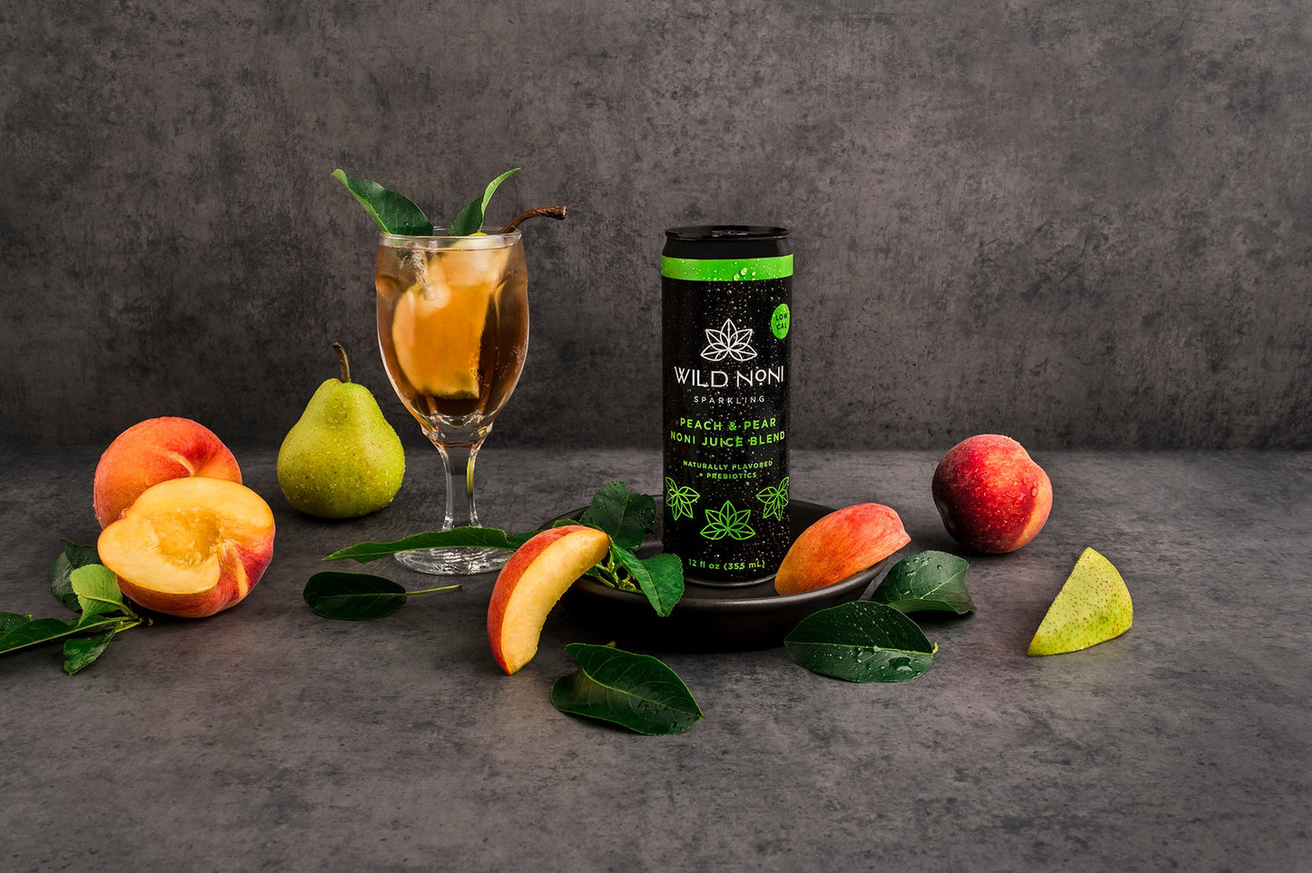 Wild Noni Peach & Pear Can 12 fl oz - 12 pack