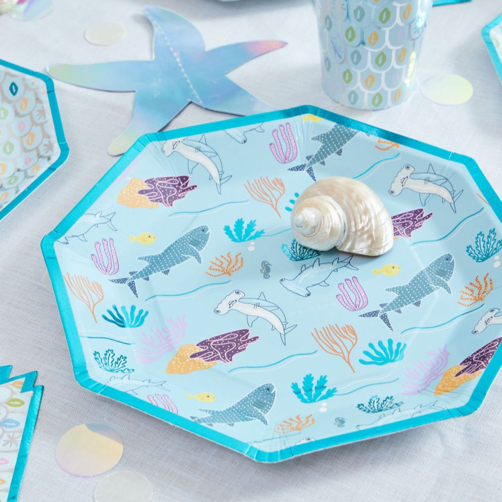 Ma Fete Under The Sea Sharks Birthday Party Box - 56 pieces
