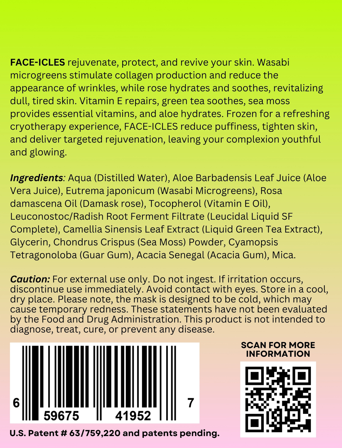 Microglams Wasabi Rose Cryotherapy Face-icle - 2 oz