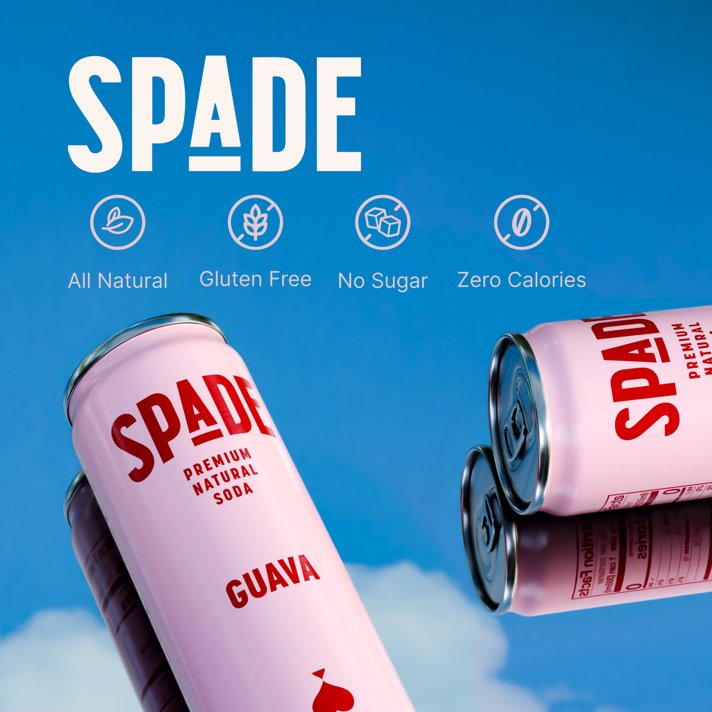 Spade Guava Soda 12 oz - 12 pack