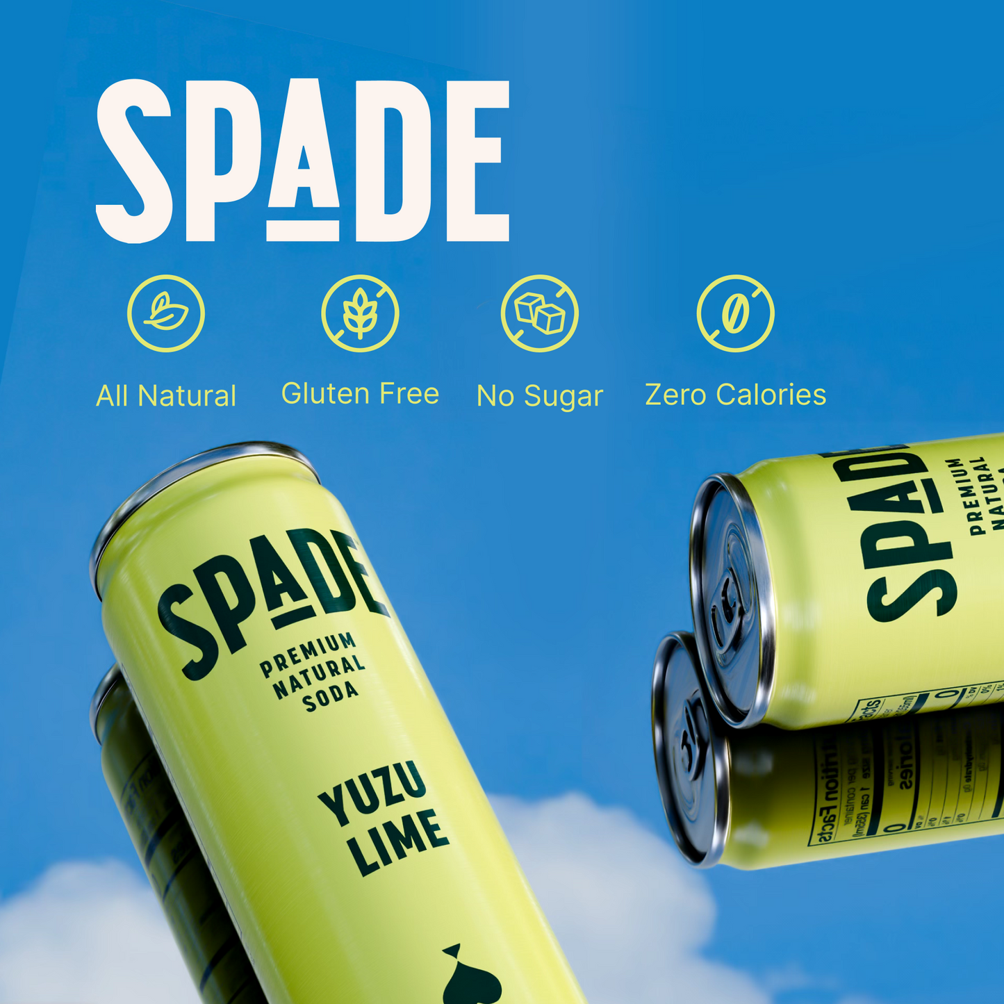 Spade Yuzu Lime Soda 12 oz - 12 pack