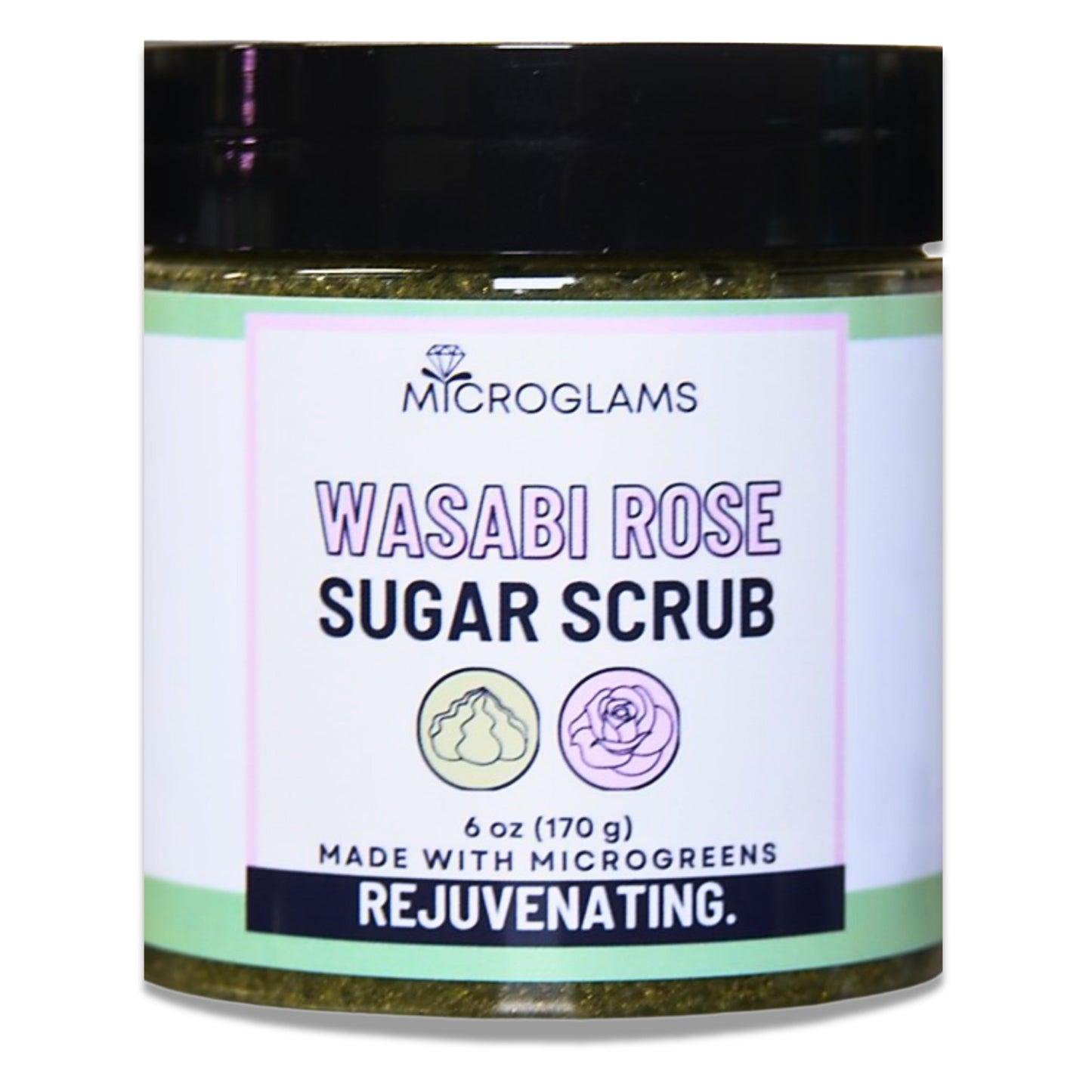 Microglams Wasabi Rose Sugar Scrub - 6 oz
