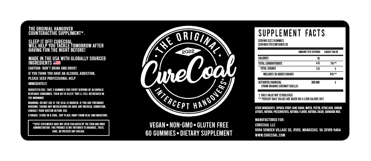 CureCoal - 60 count Bottle