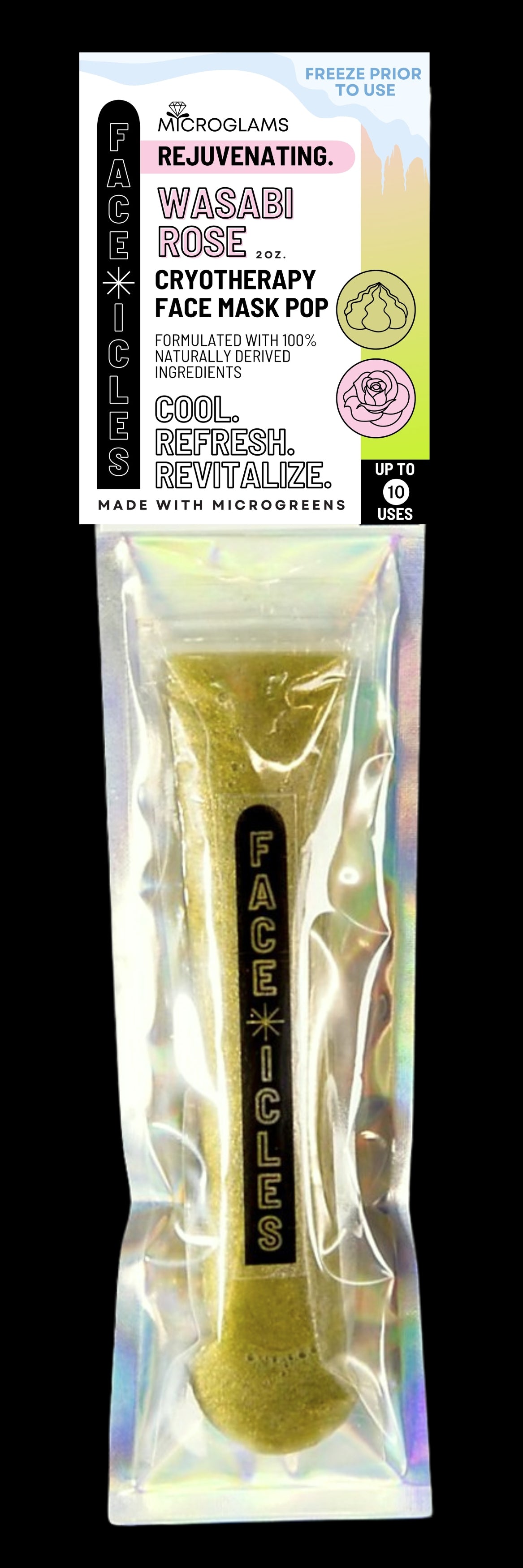 Microglams Wasabi Rose Cryotherapy Face-icle - 2 oz