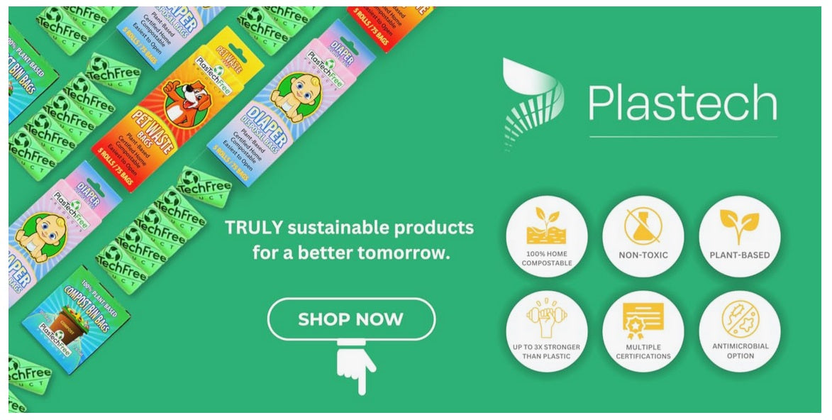Plastech Reusable Antimicrobial Tote Bags 100% NO Plastic Bulk Box of 200 bags