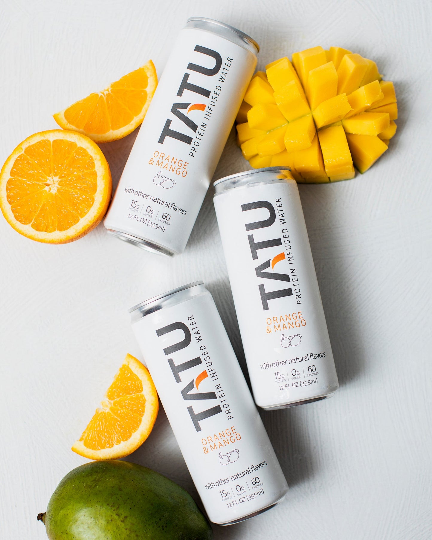 Mindful Proteins TATU Protein Water Juicy Orange Mango - Three 4-packs