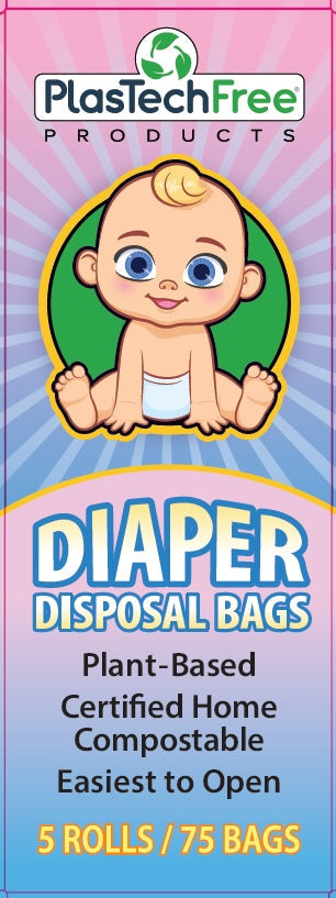 Plastech Baby Diaper Disposal Bags 100% NO Plastic 8 Retail Boxes for a total 600 bags