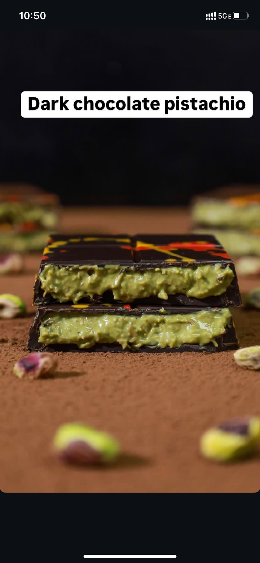 Crazy Choco -- Viral Dubai Pistachio Kunafa Dark Chocolate