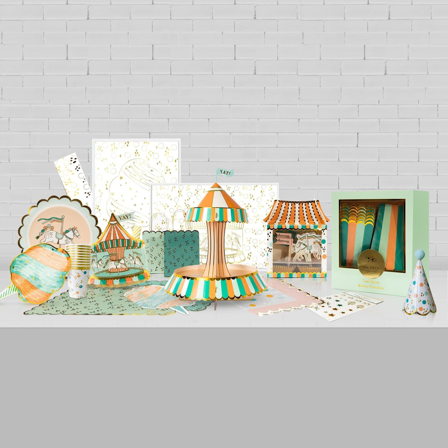 Ma Fete Carnival Themed Premium Birthday Party Supplies - 137 pieces set