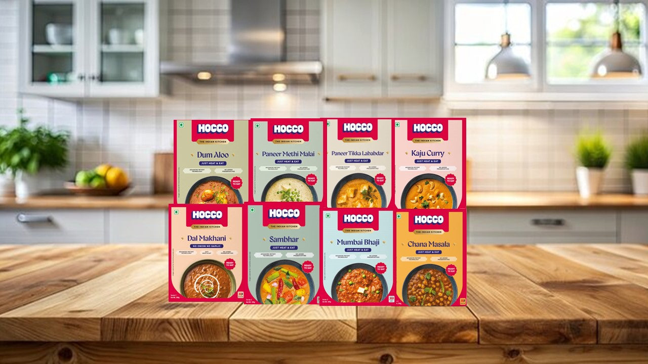 HOCCO - Ready to eat Indian meal Combo pack of 8