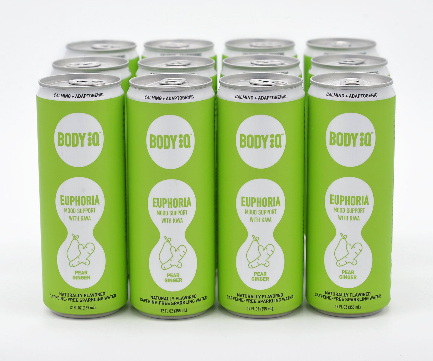 Body iQ – Euphoria Intelligent Sparkling Water, Vitamin Drink for Immune Support, Great Tasting Flavored Water for Relaxation, Grapefruit Mint Basil, 12-Pack
