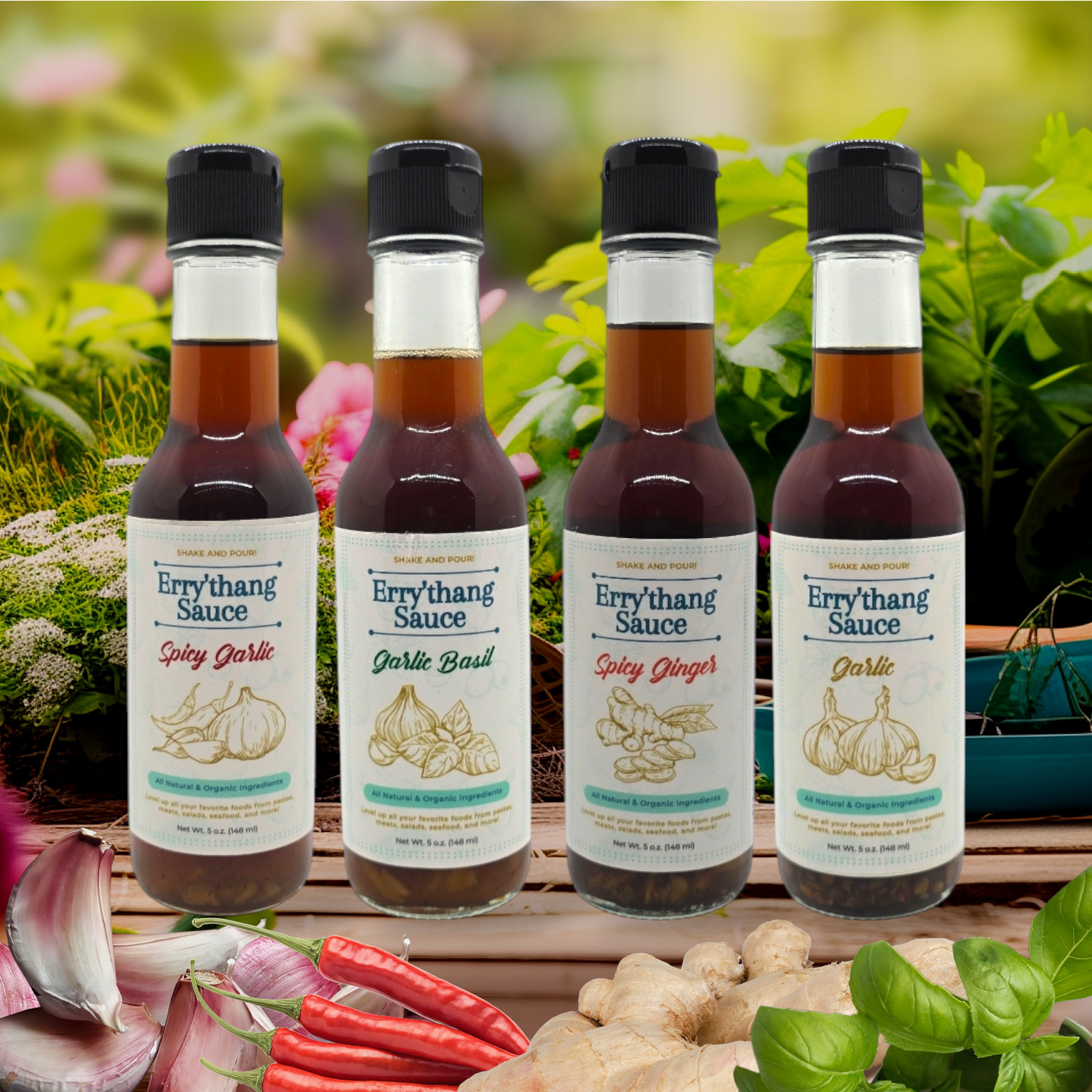 Erry'thang Sauce All Flavors 5 oz - 4 pack