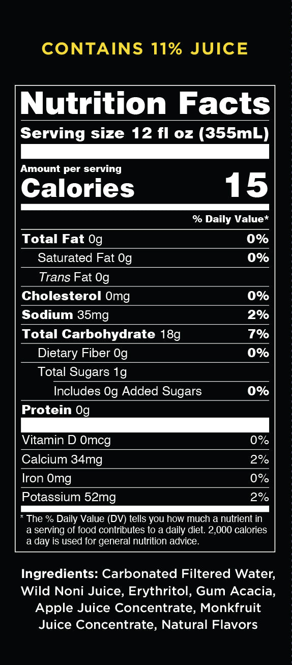 Wild Noni Pineapple & Coconut Can 12 fl oz - 12 pack