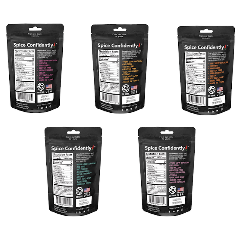Casa M Spice Co® Refill Bag Bundle, 22.25 oz - 5-Pack Set