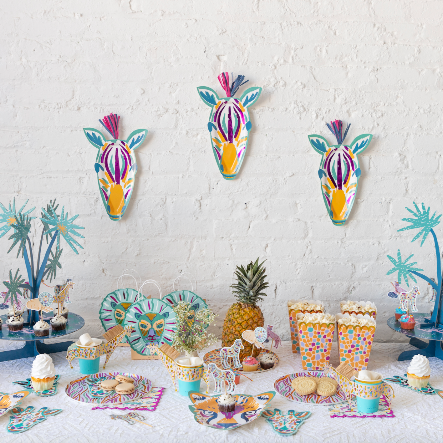 Ma Fete Safari Themed Premium Birthday Party Supplies - 99 pieces