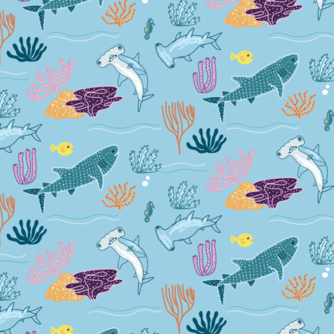 Ma Fete Under The Sea Sharks Birthday Party Box - 56 pieces