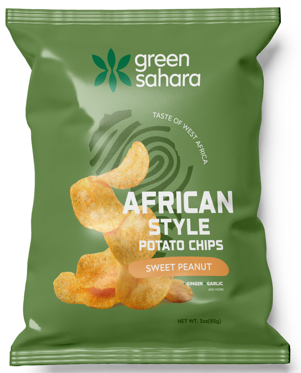 Green Sahara - West African Sweet Peanut Potato Chips 6 pk