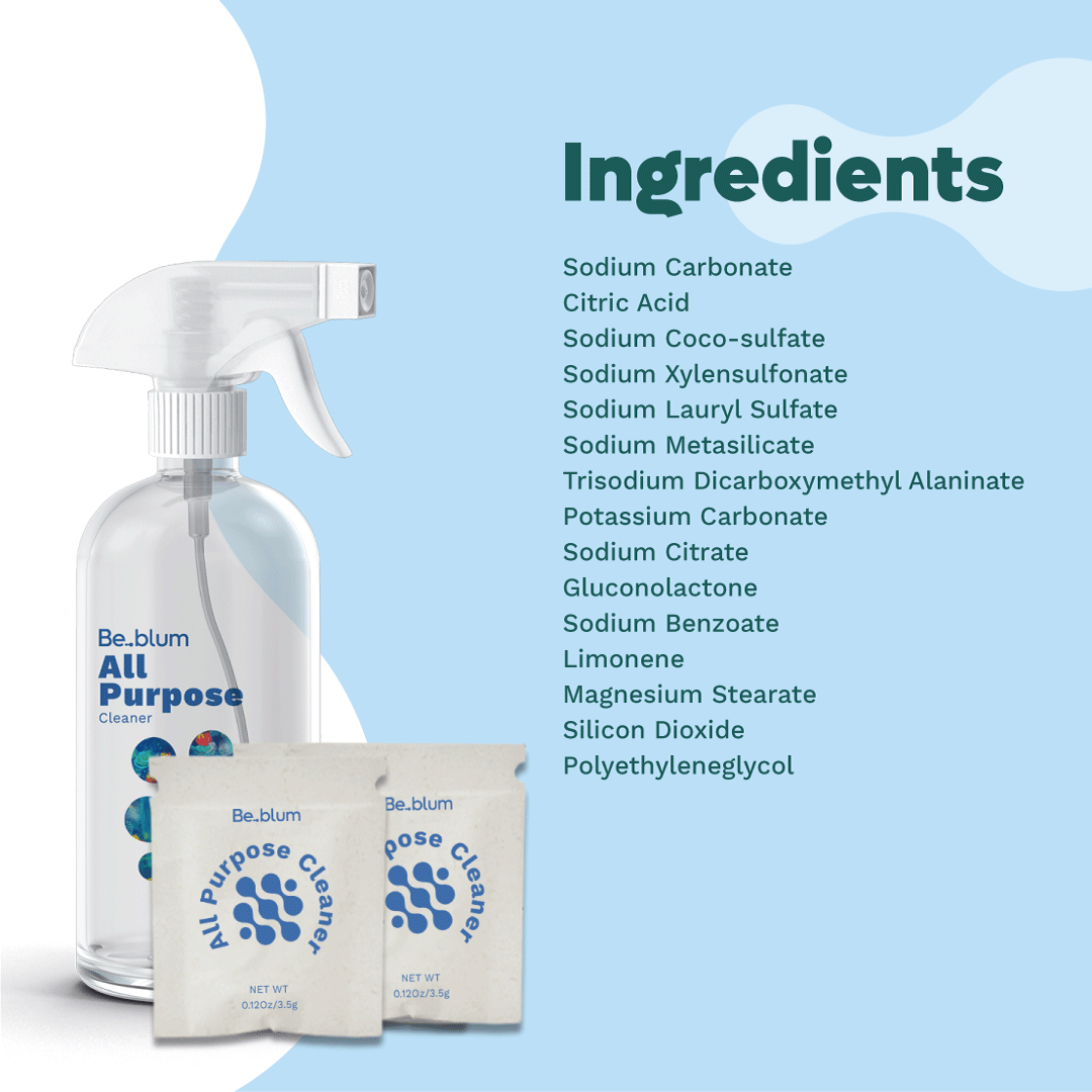 Be.blum All Purpose Cleaning Kit + 5 refill x 16.9 fl Oz
