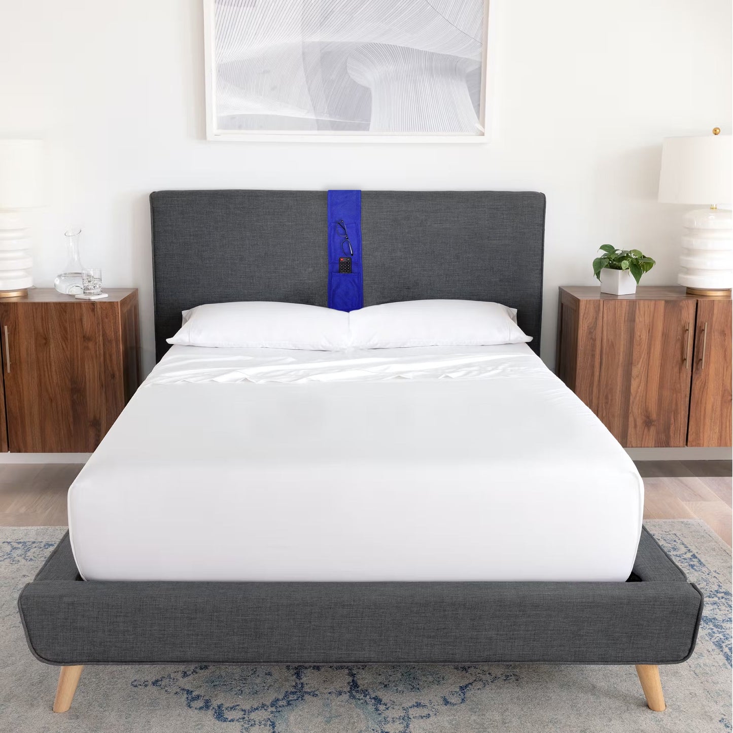 Butterfly Sleep Pillow - Fleece Headboard Caddy 2 Pack