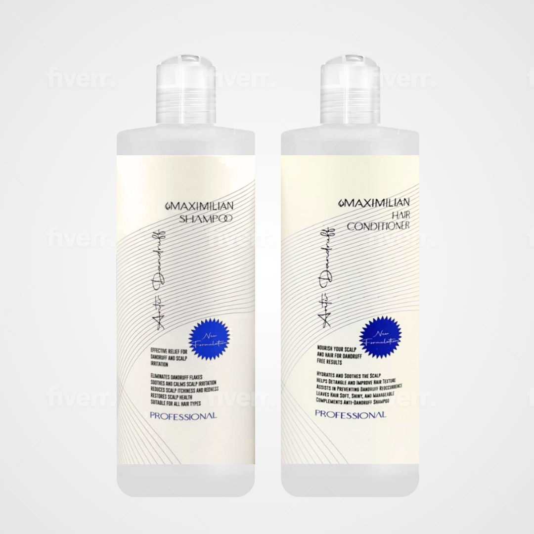 Maximilian Anti Dandruff Shampoo and Conditioner Set 16.9 oz- 2 Pack