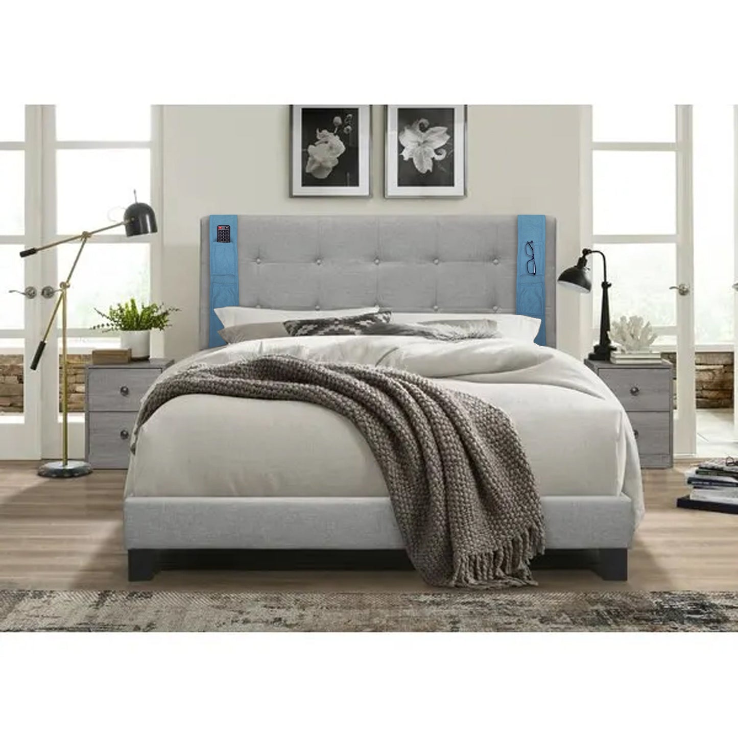 Butterfly Sleep Pillow - Fleece Headboard Caddy 2 Pack