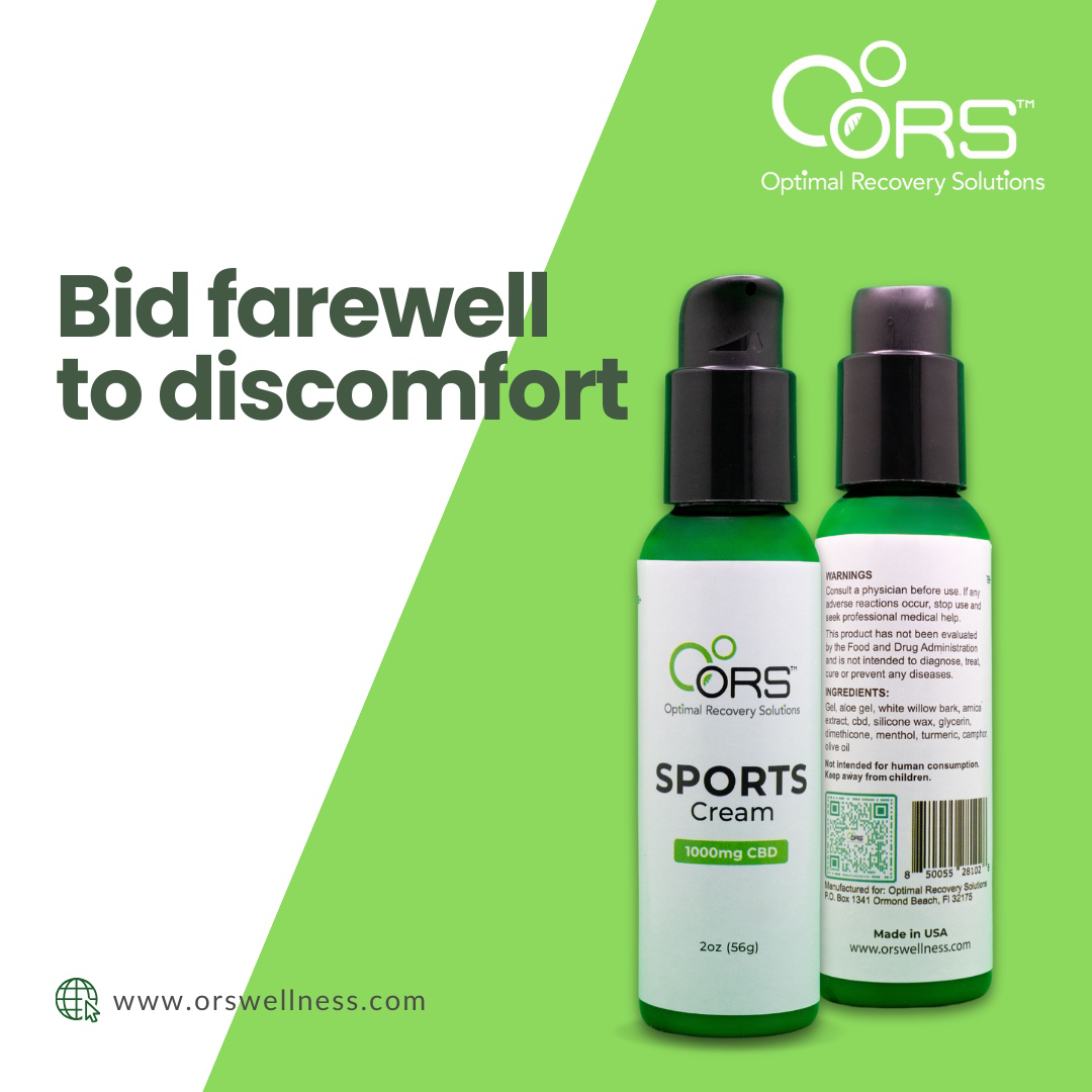 BUY 2 - ORS Premium Sports Pain Relief Cream 1000mg CBD - 2oz
