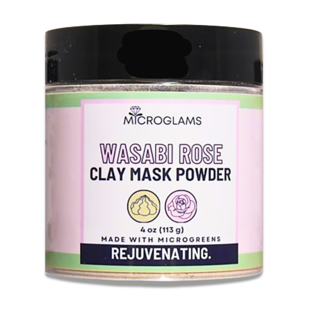 Microglams Wasabi Rose Clay Mask Powder - 4 oz