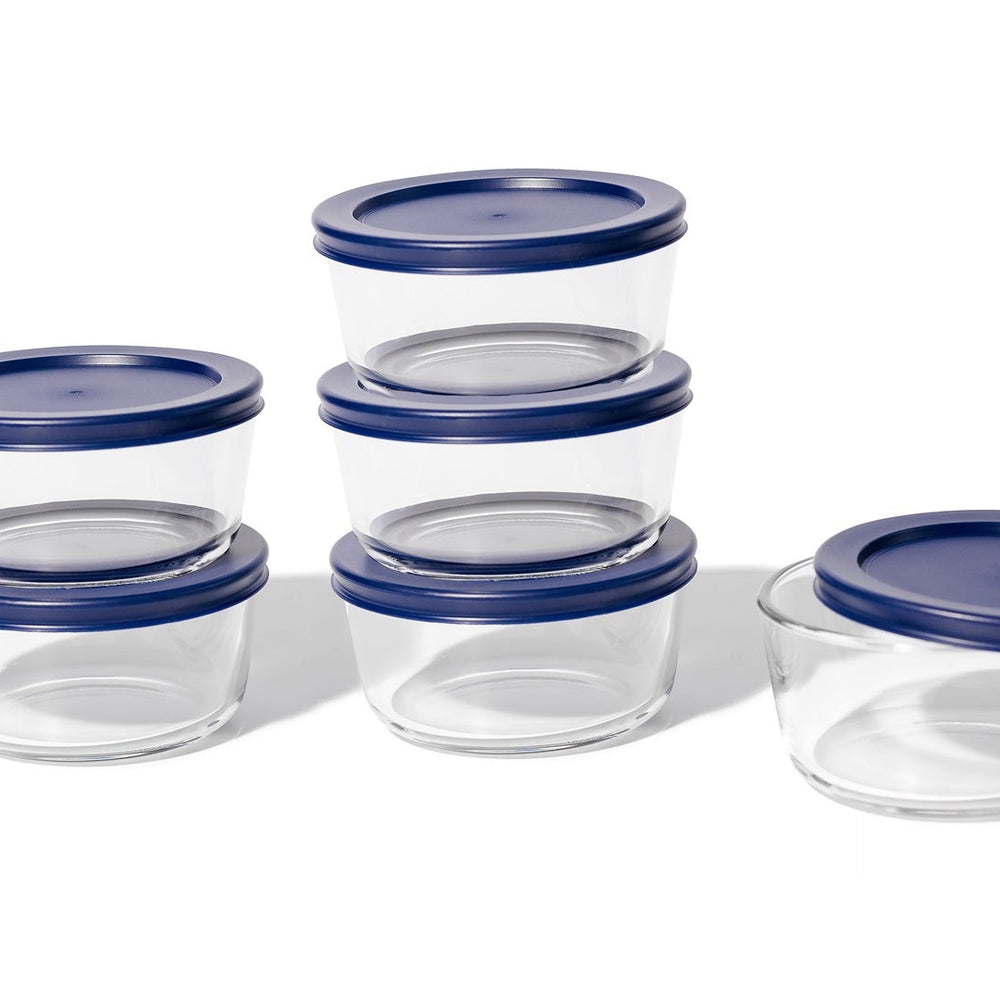 
                      
                        Glass Food Storage Containers - 12 Piece 4 Cup Set (6 Containers + 6 Lids) BPA-Free Lids
                      
                    