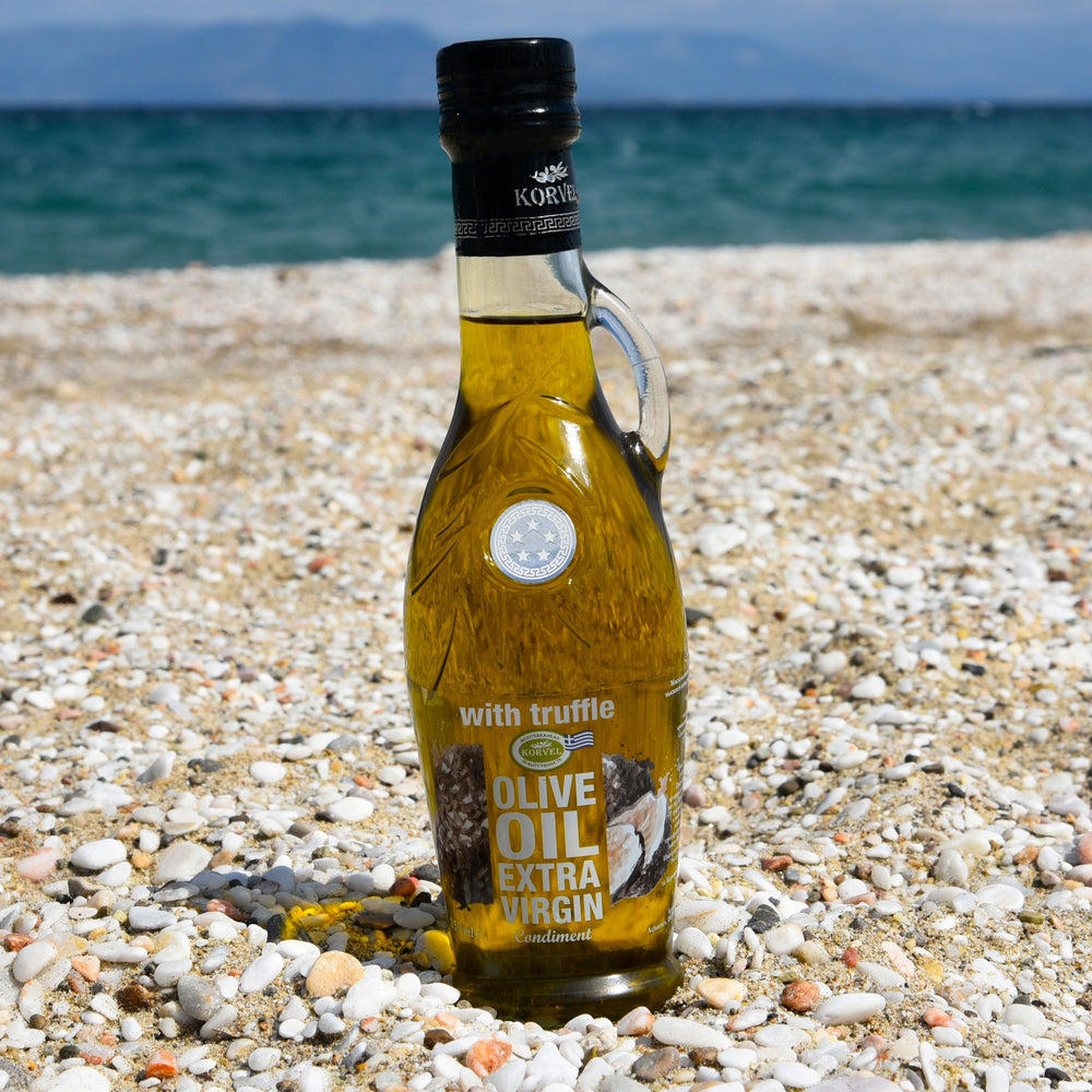 
                      
                        KORVEL Greek Extra Virgin Olive Oil with Truffle-flavored, Amphora 8.45 fl oz - 2 pack
                      
                    