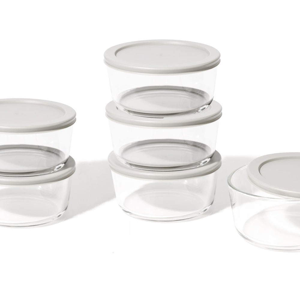 
                      
                        Glass Food Storage Containers - 12 Piece 4 Cup Set (6 Containers + 6 Lids) BPA-Free Lids
                      
                    