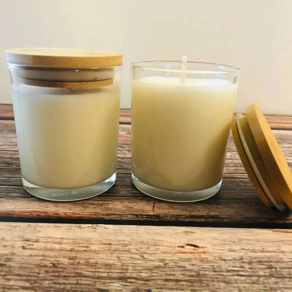 
                      
                        8oz Straight Sided Glass Jar Candle with Bamboo Lid - chandlercostore
                      
                    