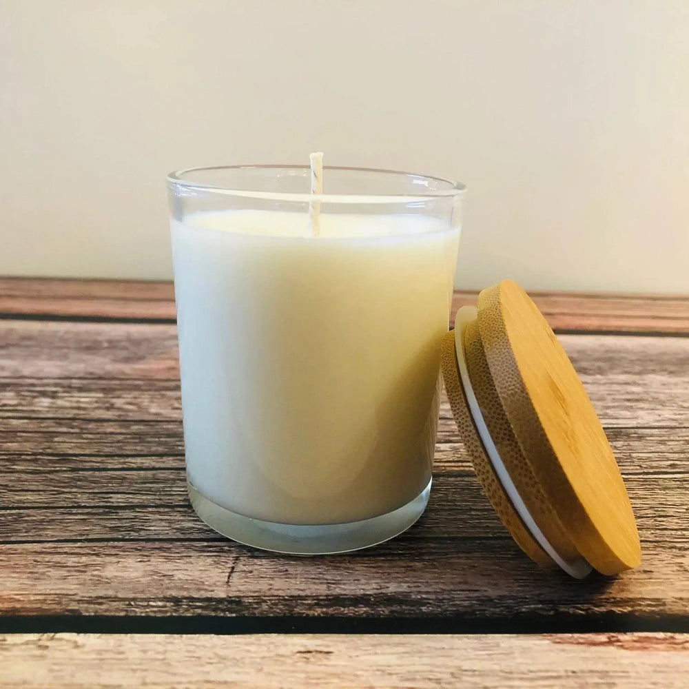 
                      
                        8oz Straight Sided Glass Jar Candle with Bamboo Lid - chandlercostore
                      
                    