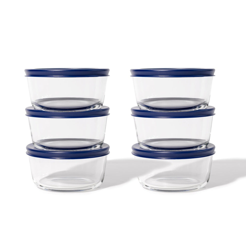 
                      
                        Glass Food Storage Containers - 12 Piece 4 Cup Set (6 Containers + 6 Lids) BPA-Free Lids
                      
                    