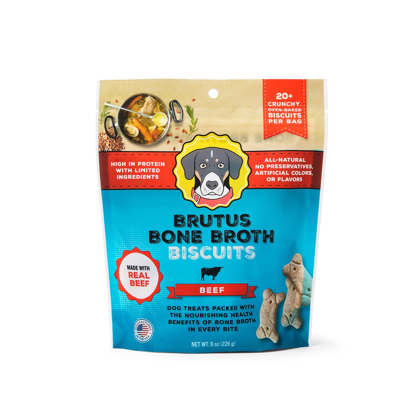 Beef Brutus Bone Broth Biscuits Bag