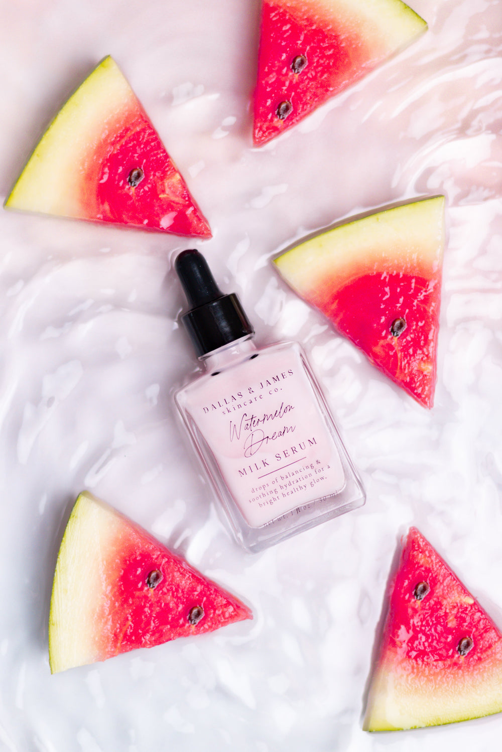 Dallas & James Skincare Co. Hydration Bundle: Watermelon Dream Milk Serum 1 oz + Watermelon Dream Overnight Glow Mask 1.7 oz