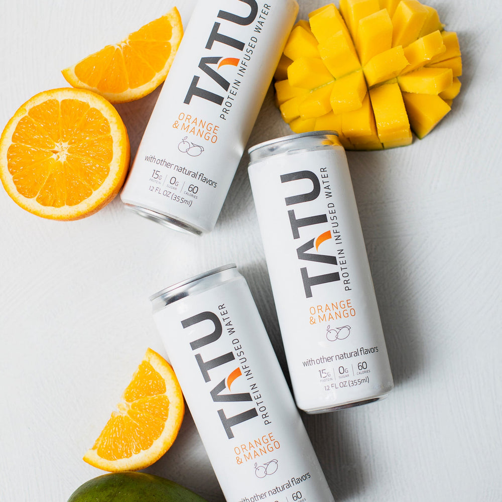 
                      
                        Mindful Proteins TATU Protein Water Juicy Orange Mango - Three 4-packs
                      
                    