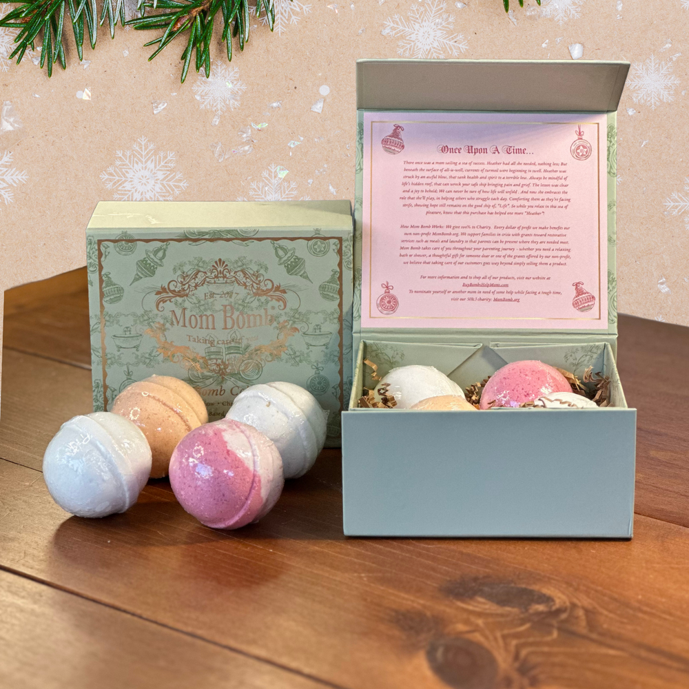 
                      
                        Mom Bomb Holiday Duo Set 2 pack with our Merry & Bright and Evergreen Holiday Gift Sets
                      
                    