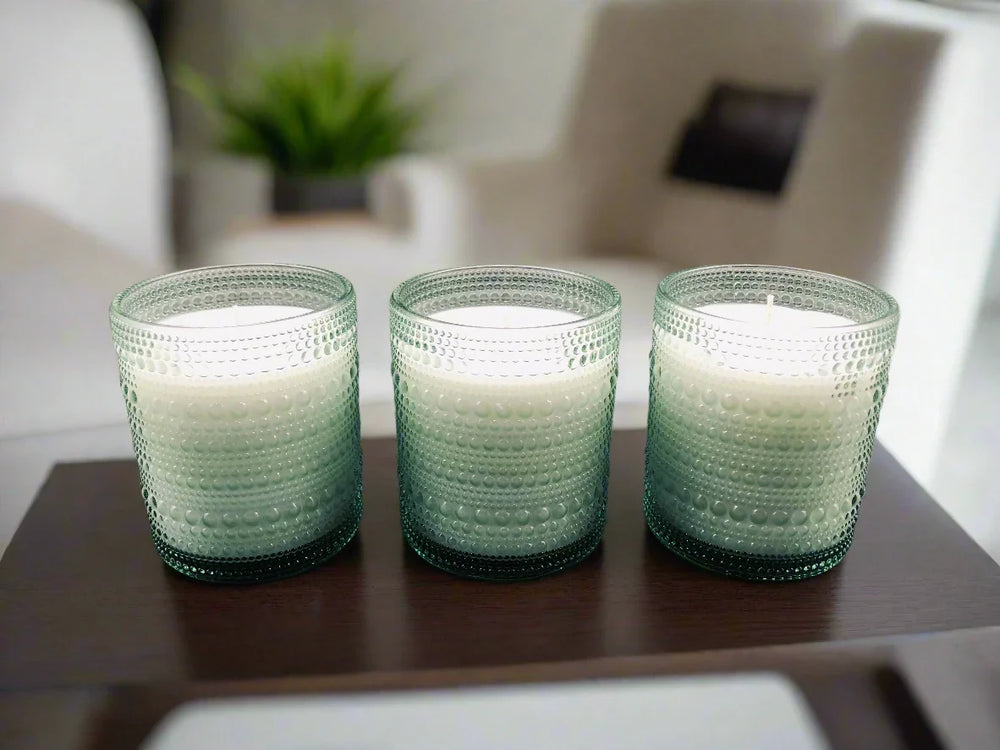 8oz Green Bubble Jar Candles