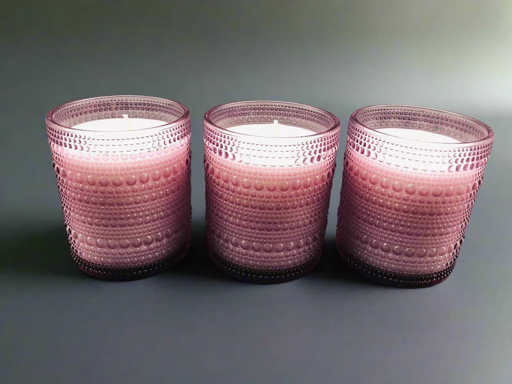 8oz Purple Bubble Jar Candles