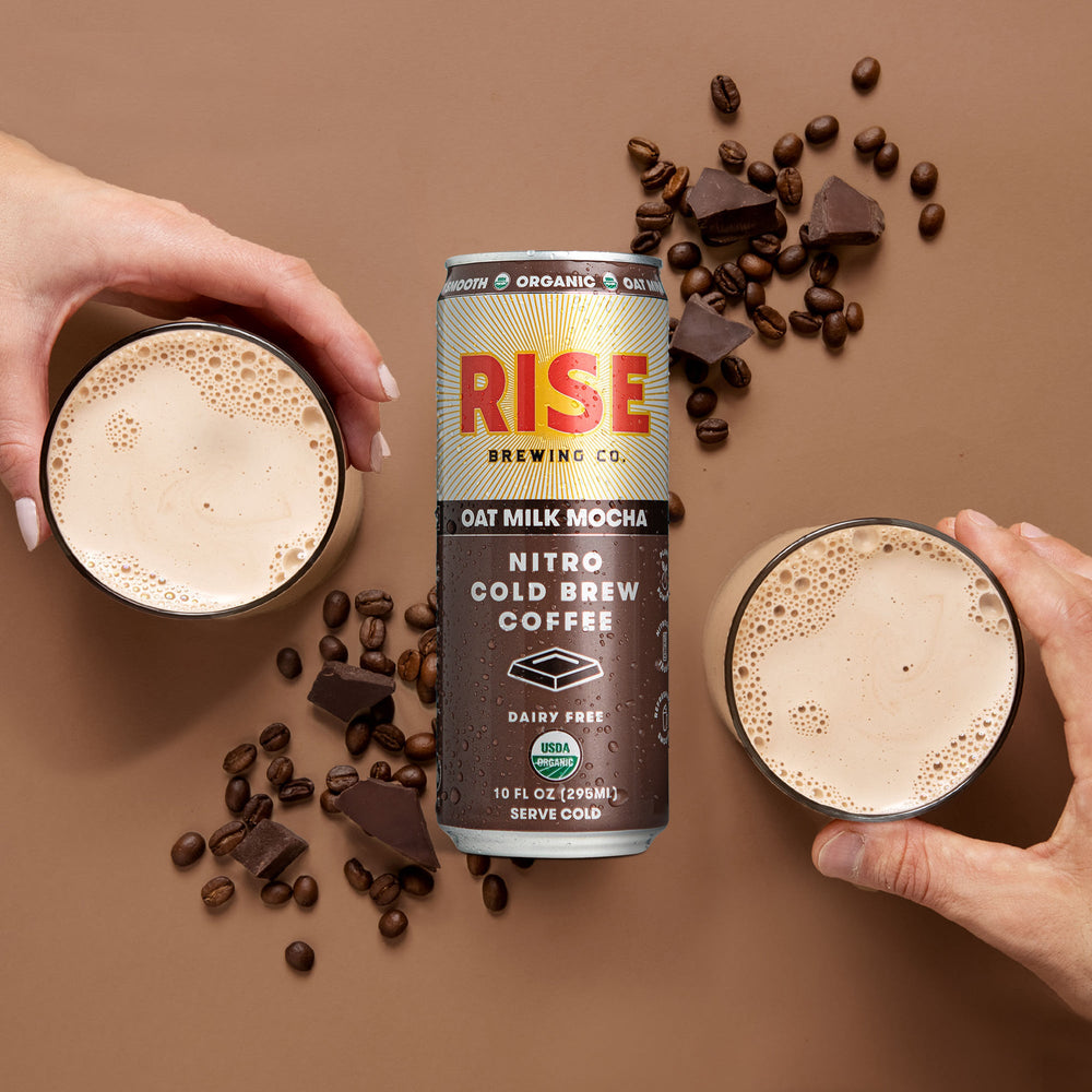 RISE Brewing Co. 10oz Oat Milk Mocha Nitro Cold Brew 12 Count - 2 Pack