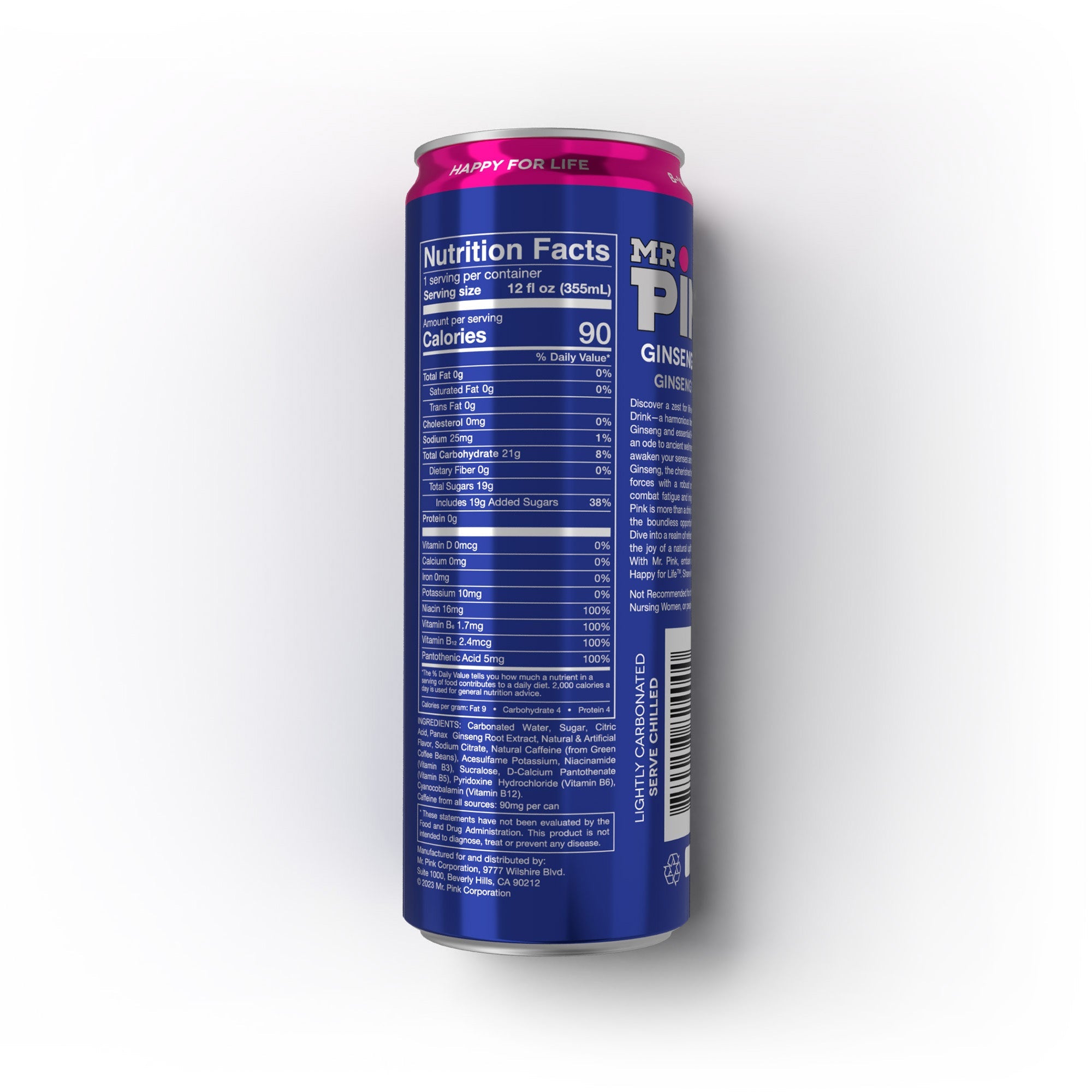 Mr. Pink Original Ginseng Drink- Natural Herbal Supplement for