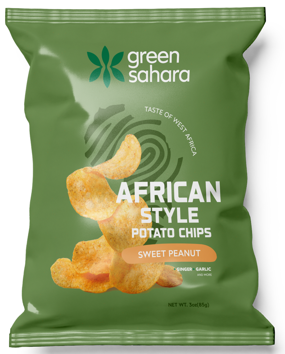 Green Sahara - West African Sweet Peanut Potato Chips 6 pk