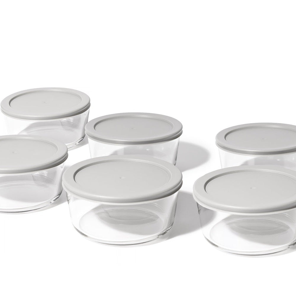 
                      
                        Glass Food Storage Containers - 12 Piece 2 Cup Set (6 Containers + 6 Lids)
                      
                    