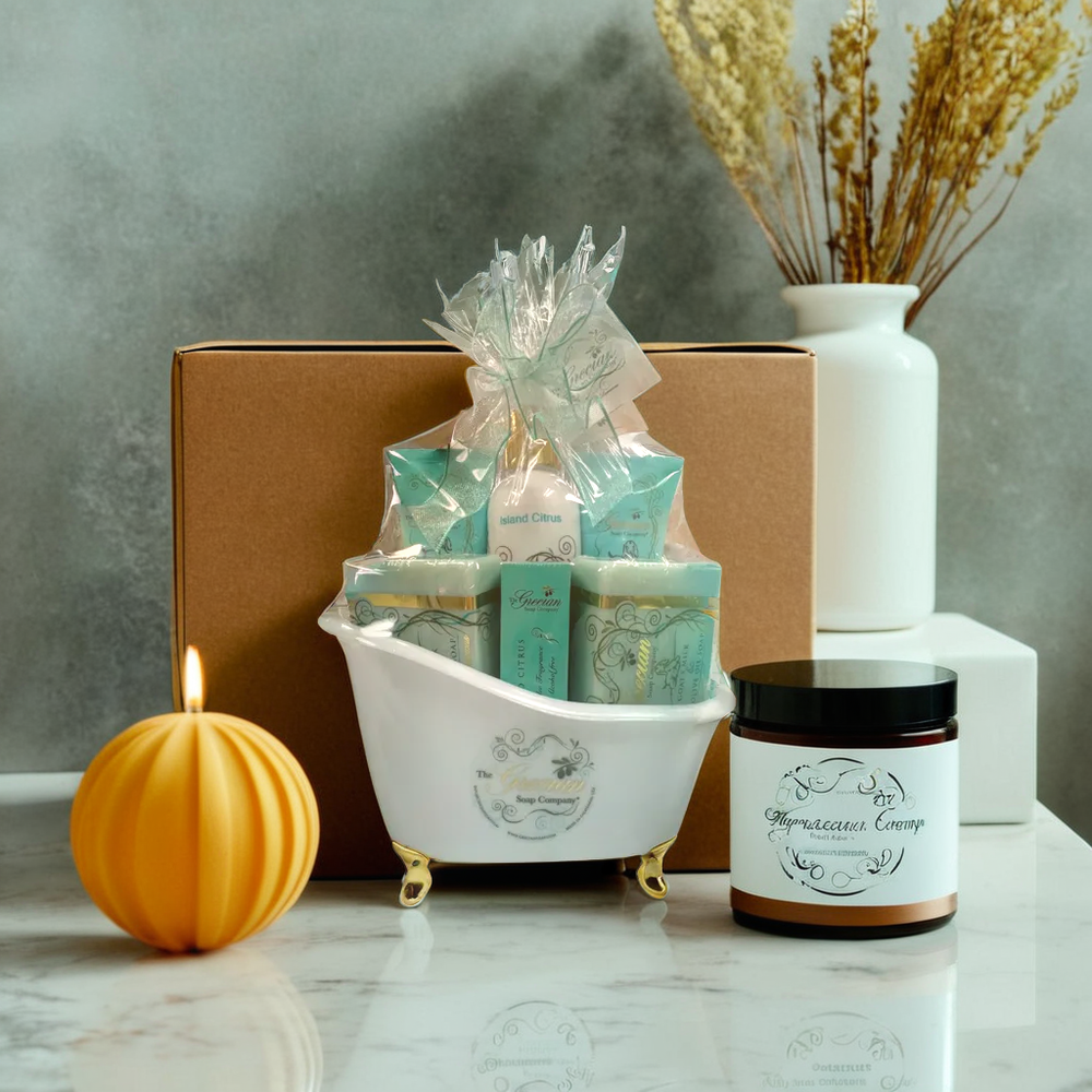 Grecian Soap Company Deluxe Bathtub Gift Set - Island Citrus