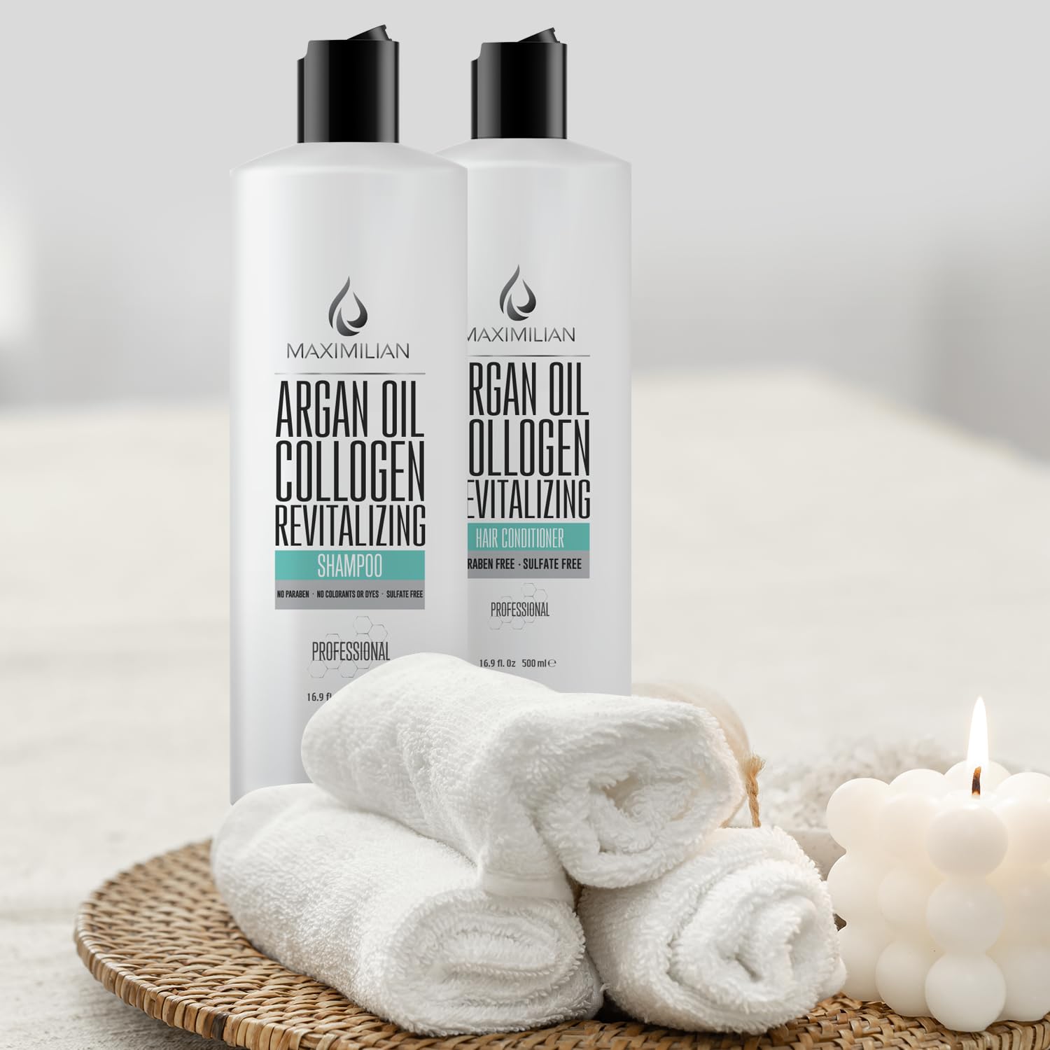 Maximilian Argan Collagen Shampoo and Conditioner Set 16.9 oz- 2