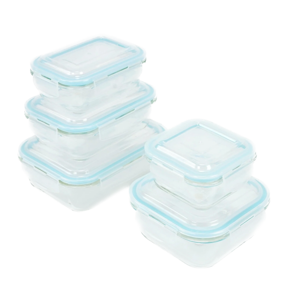 
                      
                        10-Piece Glass Food Storage Containers with Airtight Locking Lids (5 Containers + 5 Lids)
                      
                    