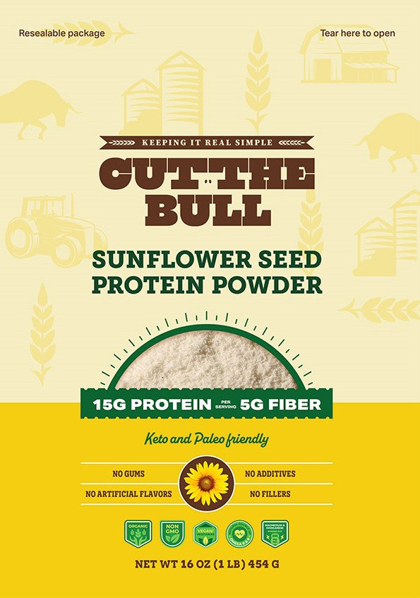 
                      
                        Cut the Bull Sunflower Seed & Brown Rice Protein Powders 1lb each - 12-pack Combo
                      
                    