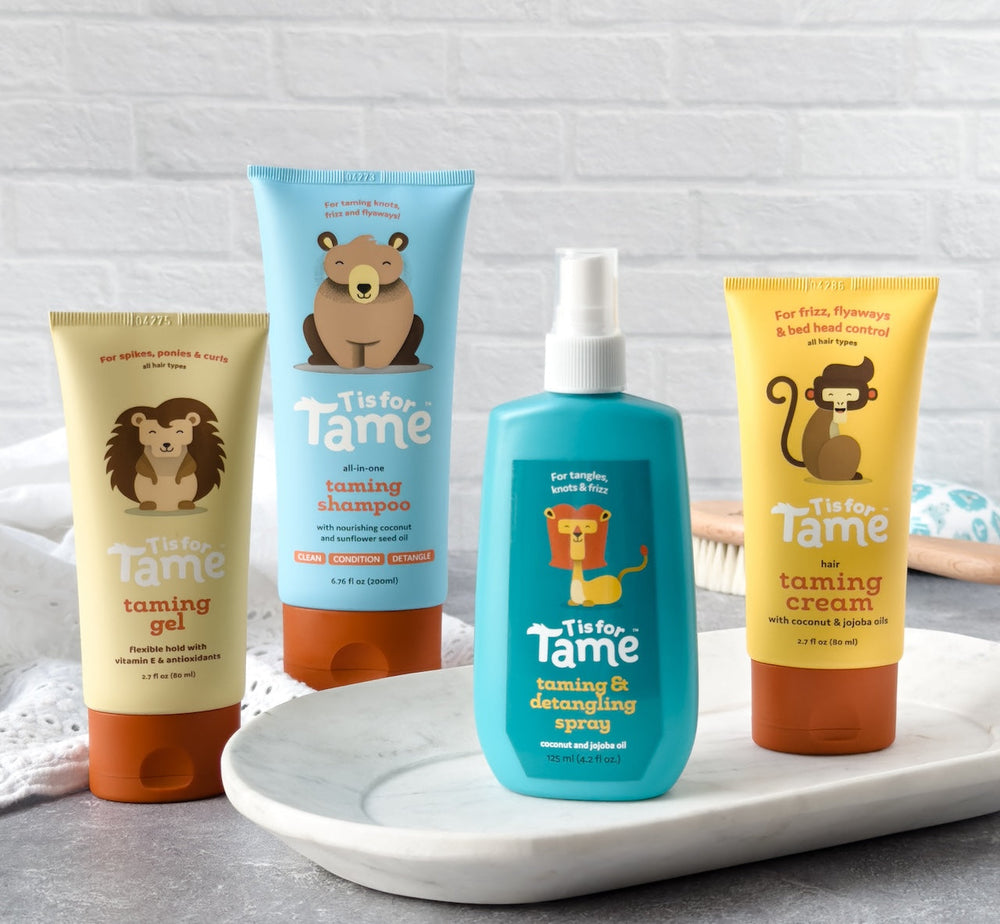 T is for Tame - Vegan, Organic Hair Taming and Styling Bundle for Kids, 8 count