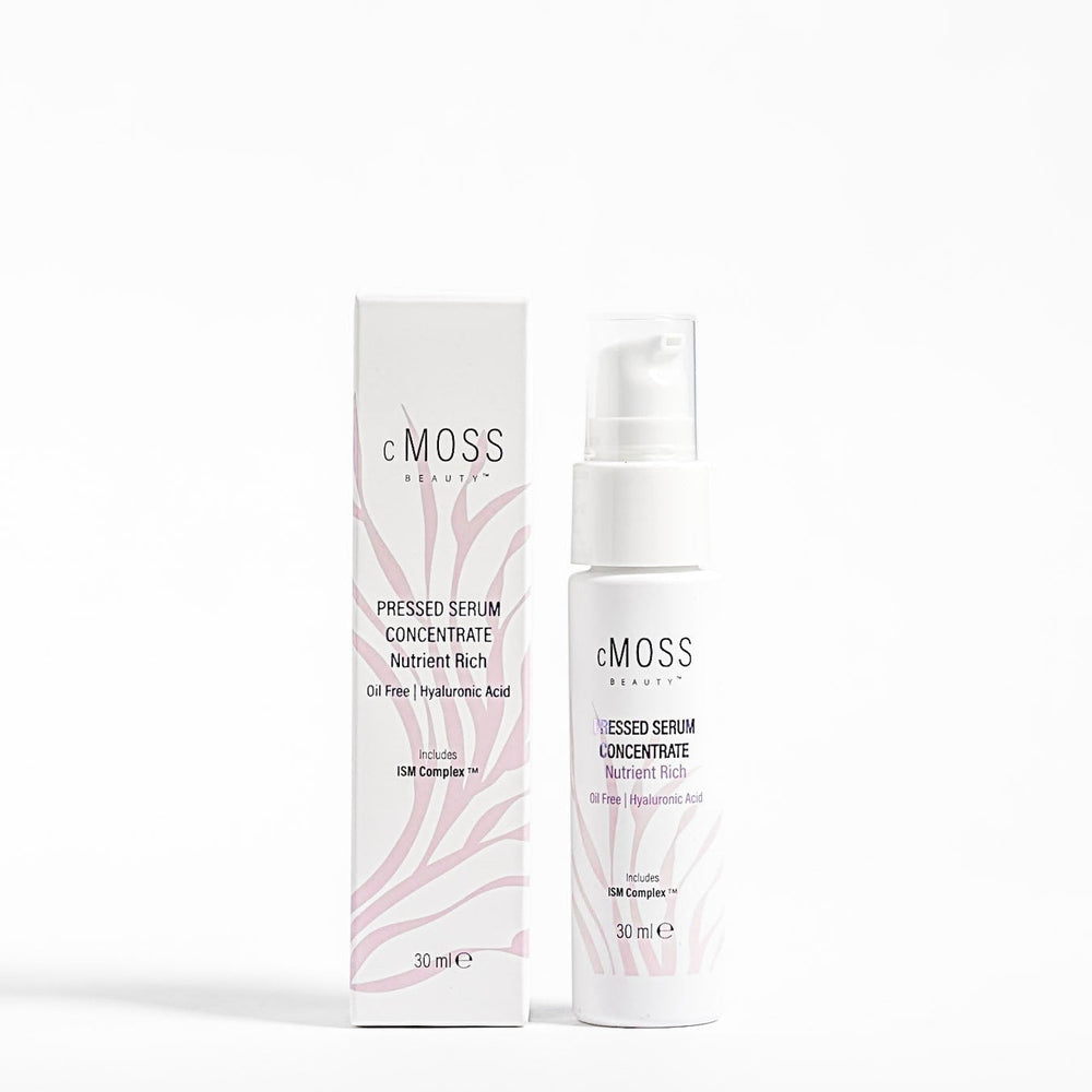 cMoss pressed serum concentrate next to box