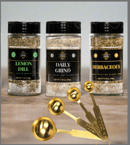 Perfect Spice Blends with gold spoons - Fabulous Foodie